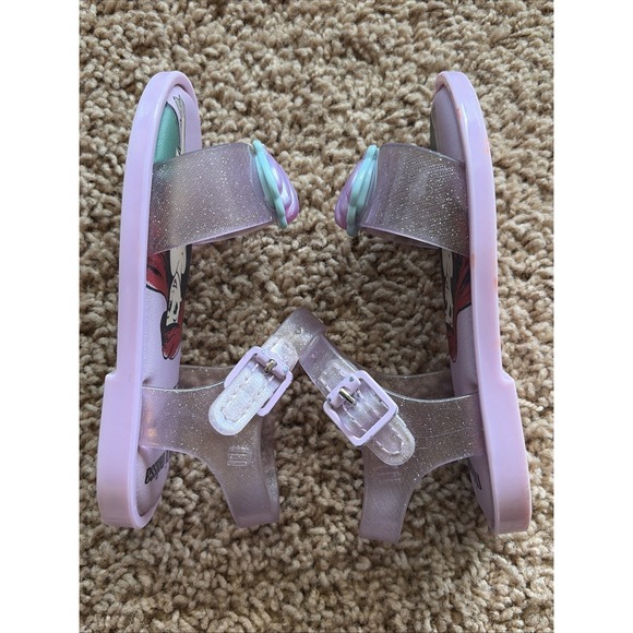 Mini Melissa Disney Mar Sandal Princess Ariel Little Mermaid Sandals Shoes 8 - Picture 9 of 16